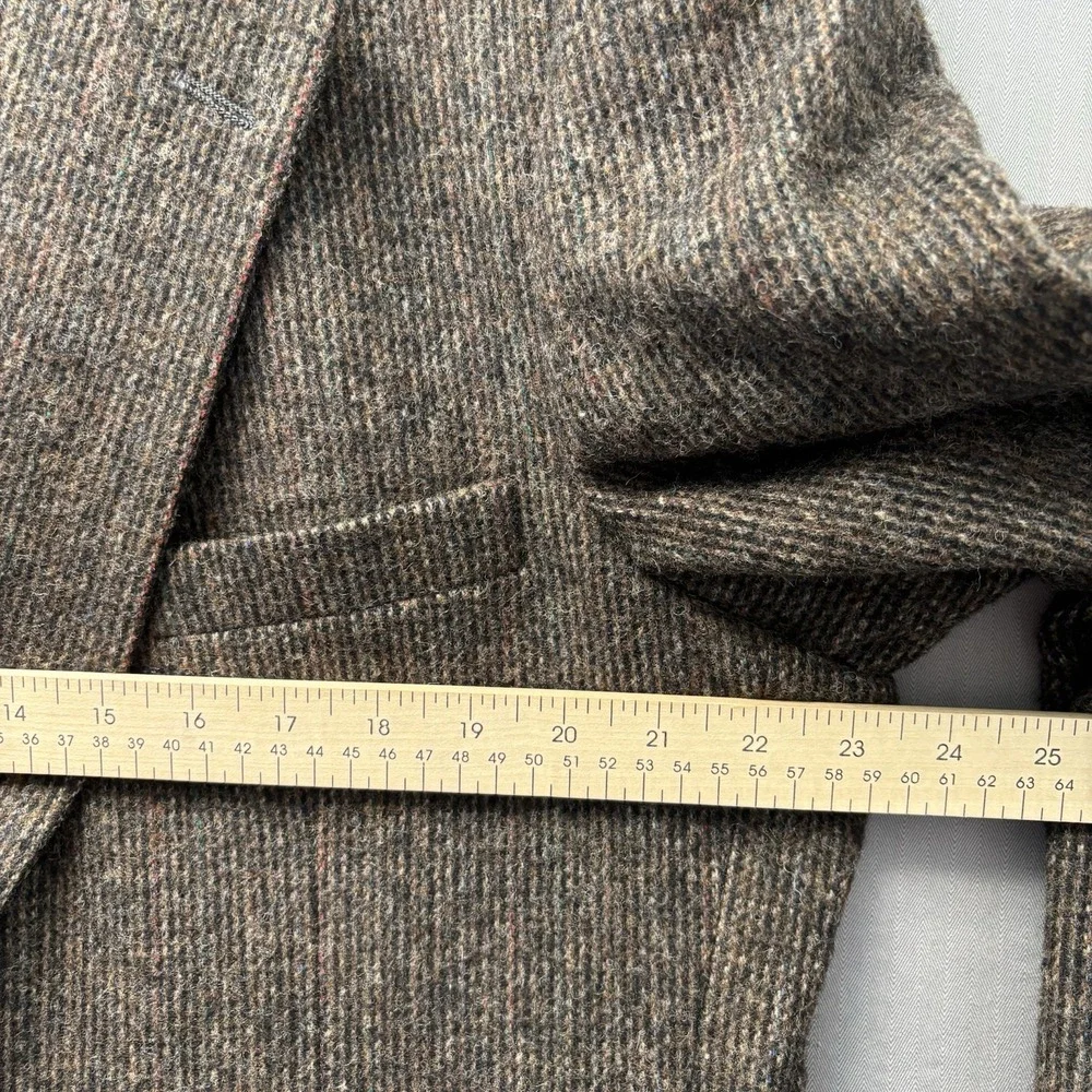 Vintage Brassard Mens 42R Tweed Blazer Brown Wool Sport Coat Dark Academia USA